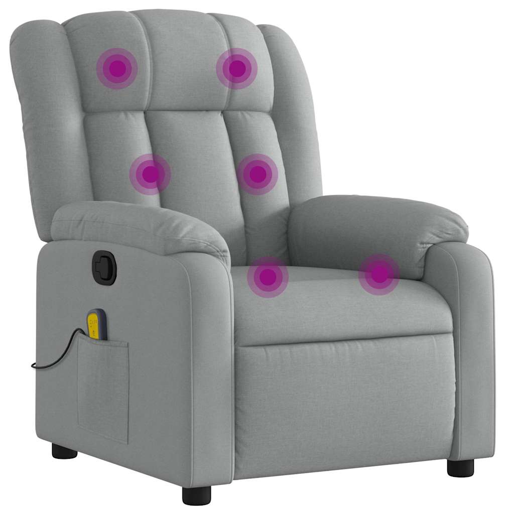 Massage Recliner Chair Light Gray