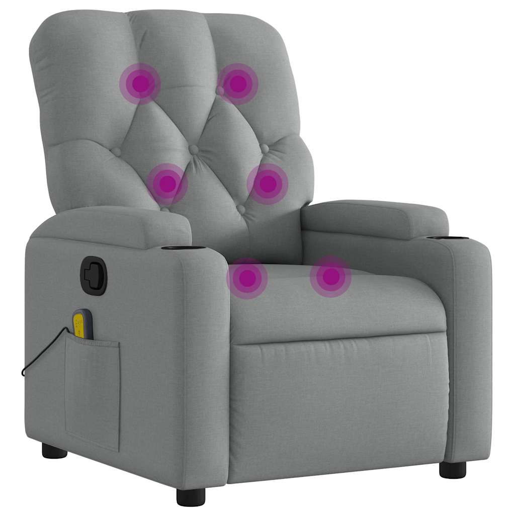 Massage Recliner Chair Light Grey