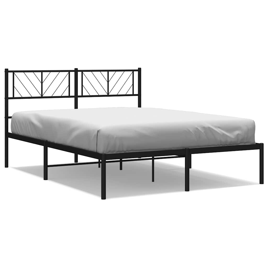 Metal Bed Frame Black Powder-coated steel Double Bed Frame