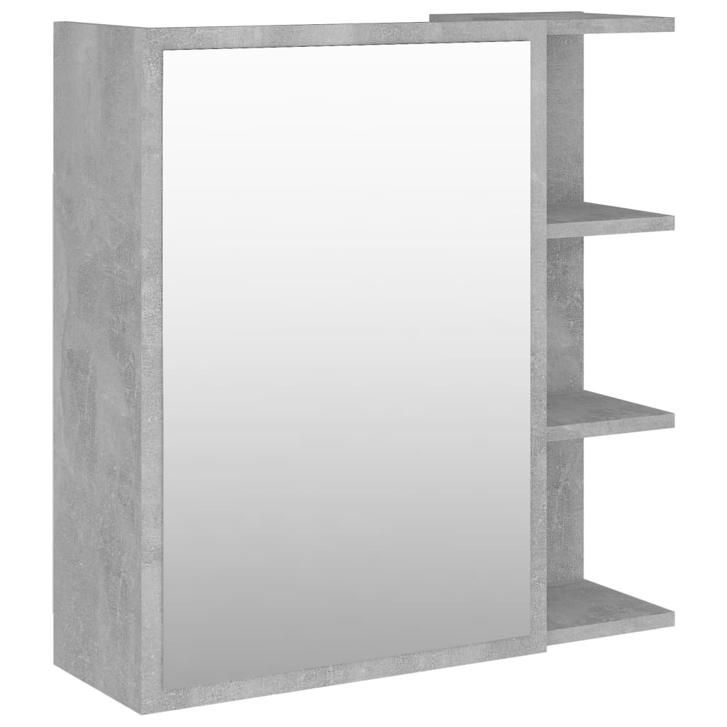 Mirror Cabinet Concrete Gray Engineered wood, acrylic Medium