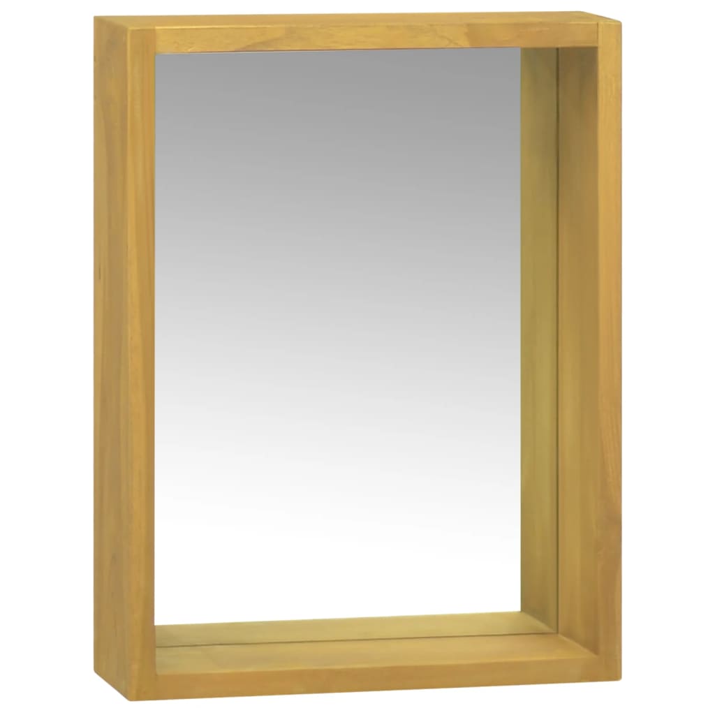 Mirror Cabinet Natural Solid teak wood, glass Medium