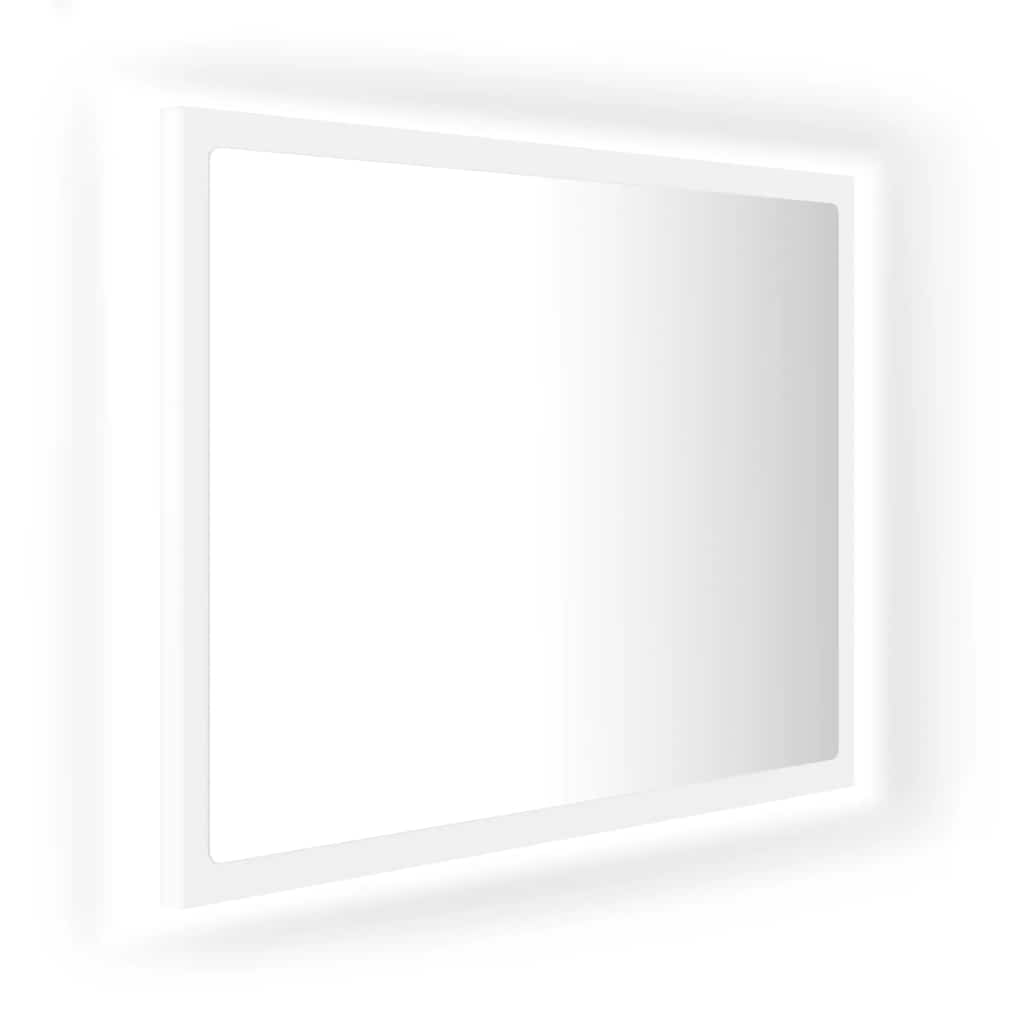 Mirror White Acrylic, Engineered wood Medium Mirror Rectangular