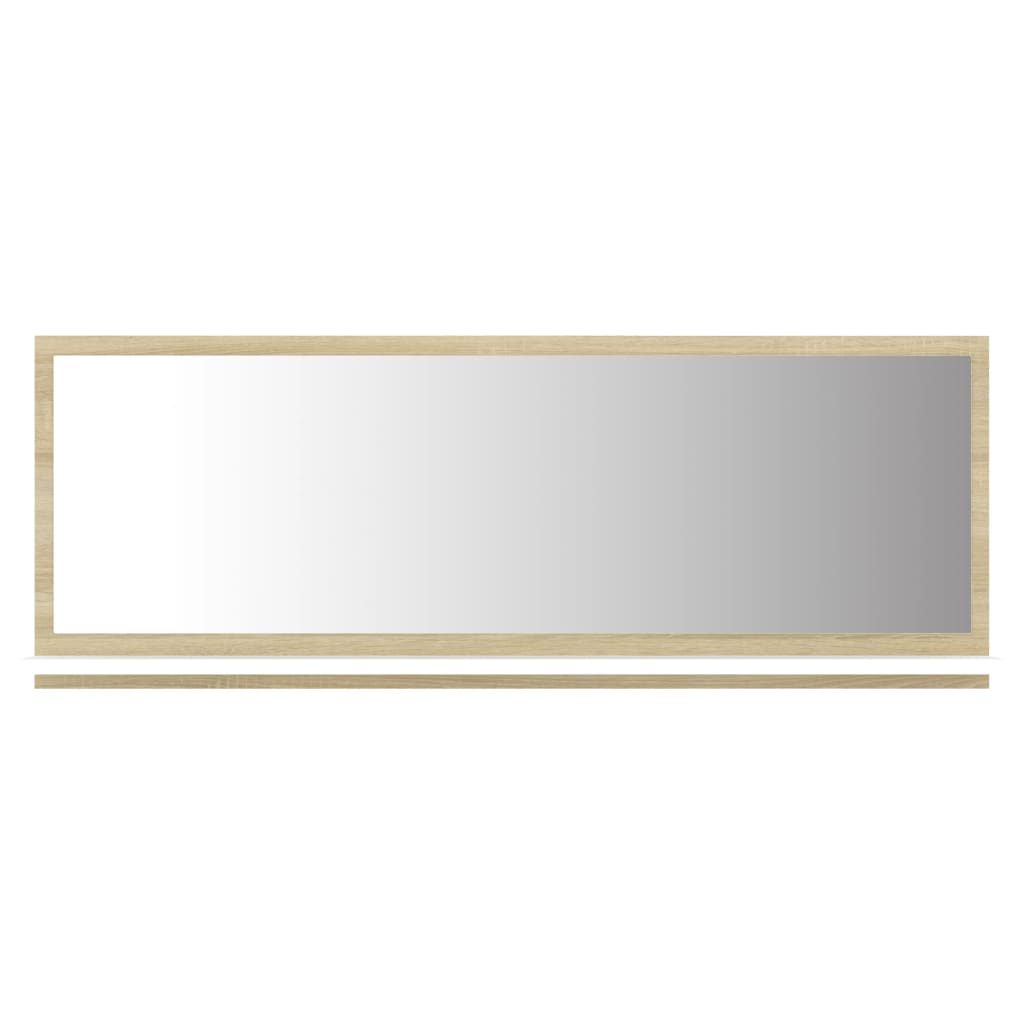 Mirror White and Sonoma Oak Engineered wood, acrylic Wall mounting