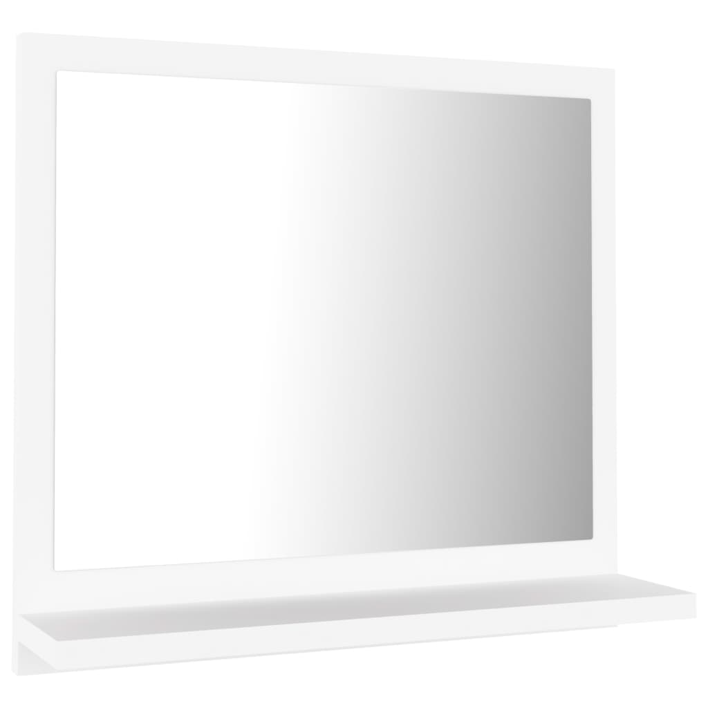 Mirror White Engineered wood, Acrylic Medium Wall-Mounted Mirror