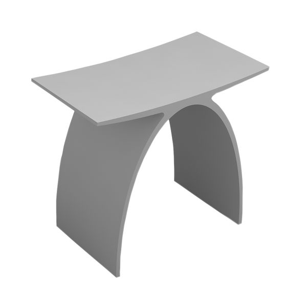 Modern curved bathroom stool with acrylic solid surface bench seat design