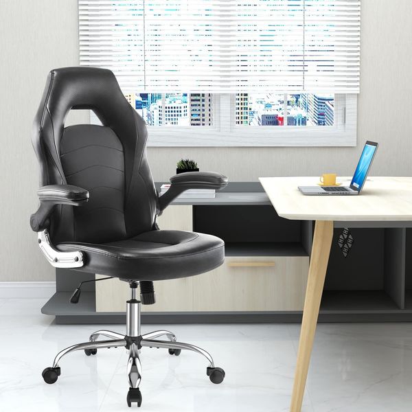 Modern high-back computer chair featuring lumbar support and simple assembly