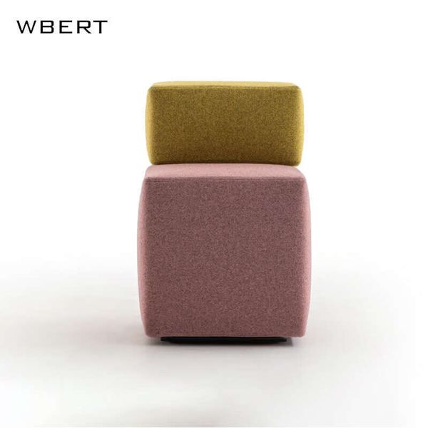 Modern leather square cube stool for compact living and dining spaces, combining style and functionality in a simple chair design