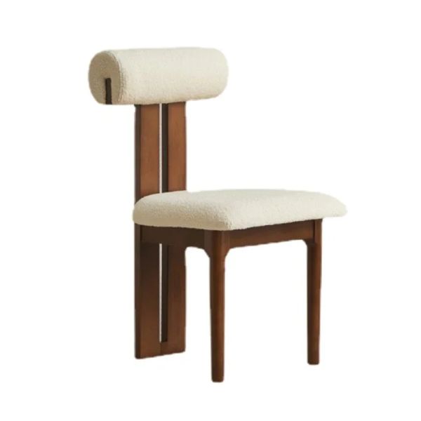 Modern, simple computer chair with solid wood design, ideal for dining, desks, or office use, offering comfort for restaurants and home seating