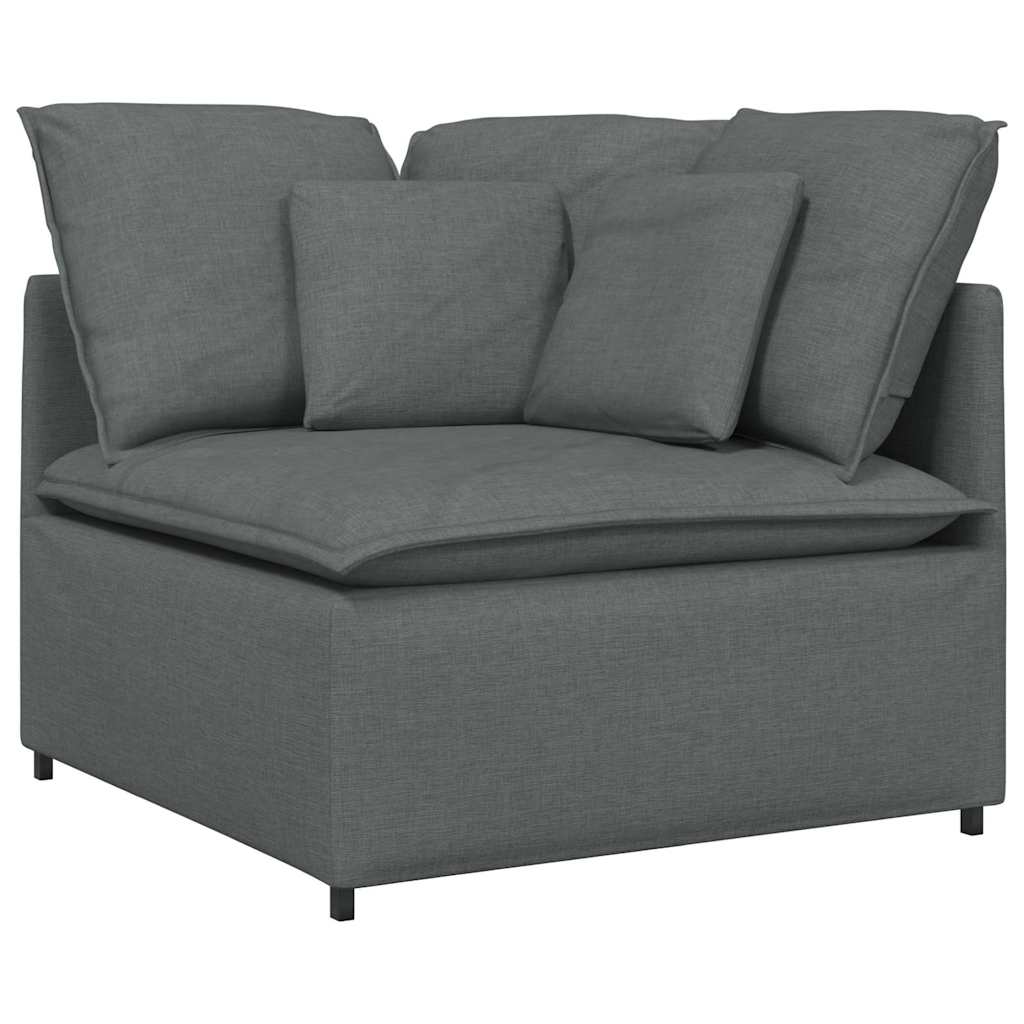 Modular Sofa Dark gray Fabric (100% Polyester), Metal, Foam 39.4 in