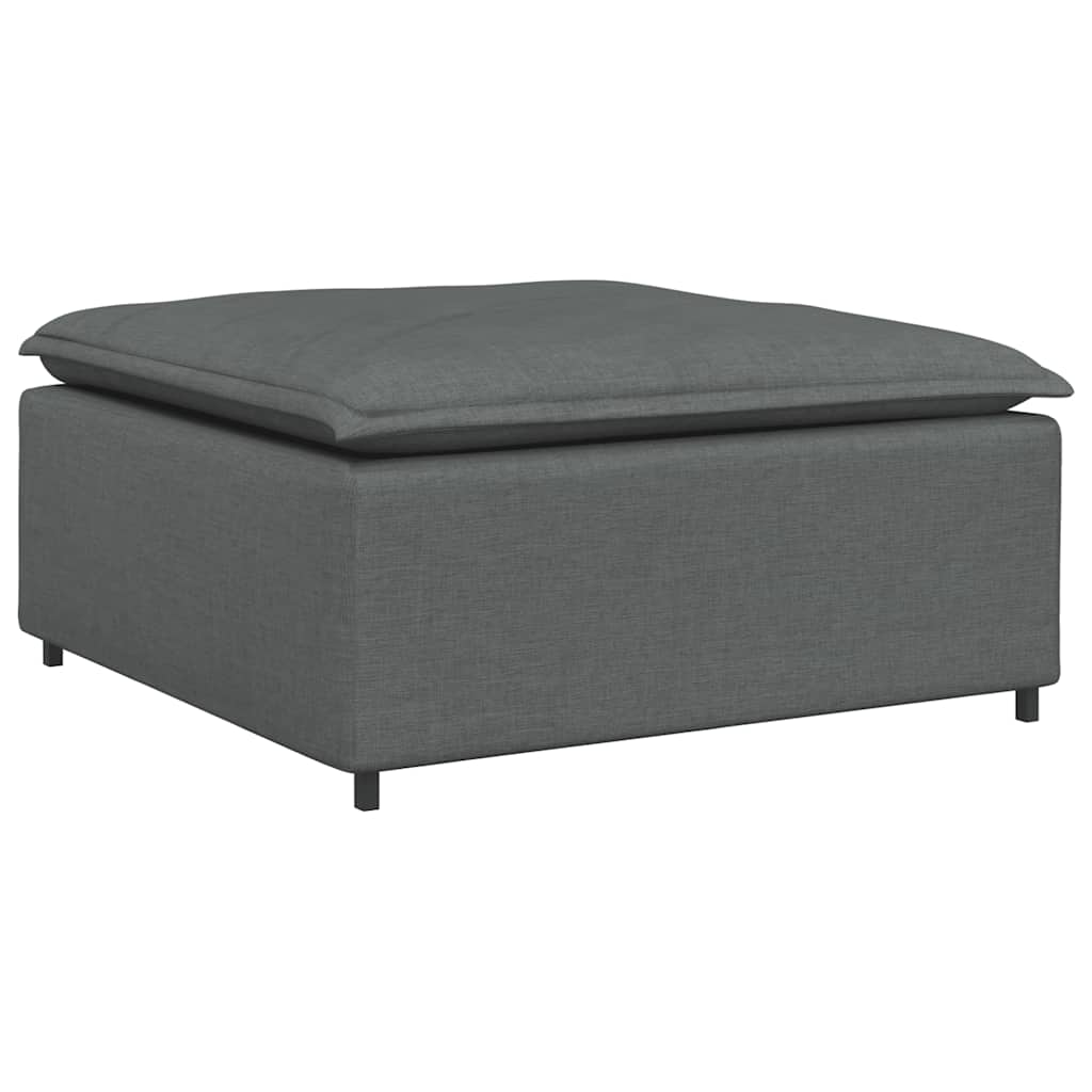 Modular Sofa Dark Grey Fabric (100% Polyester) 39.4x39.4x18.9 in