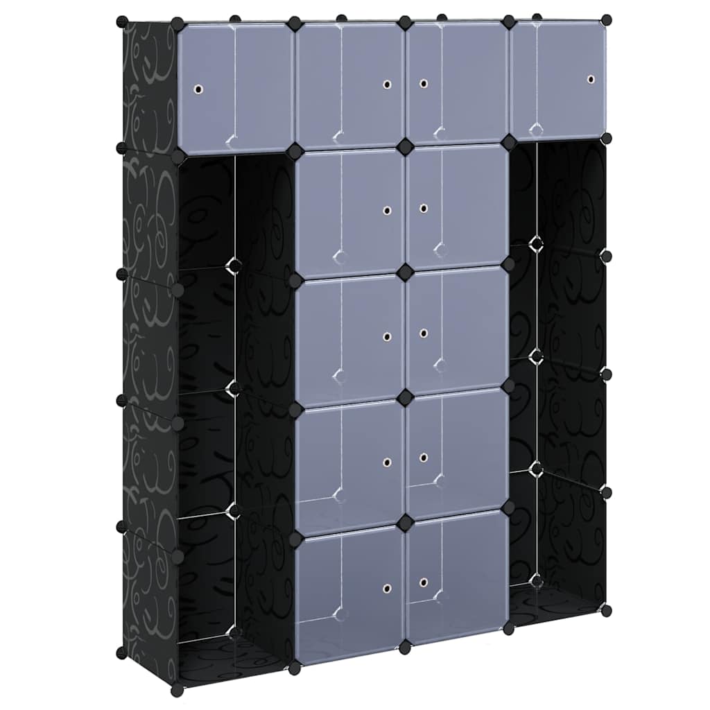 Modular Storage Black and White Plastic Large Modular