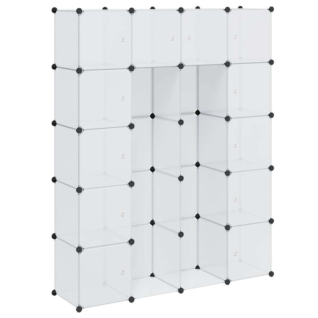 Modular Storage White Plastic, Chromed Steel Large Modular