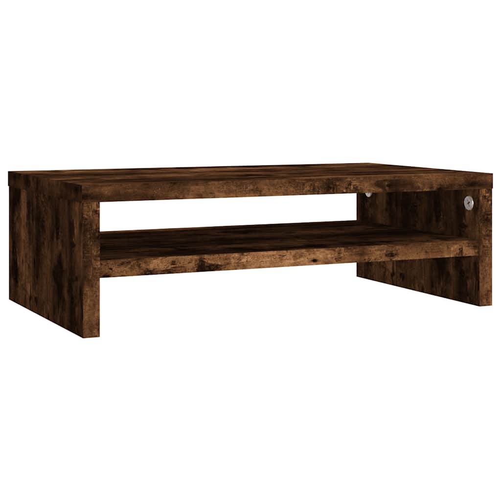 Monitor Stand Smoked Oak Engineered wood Compact Organizers