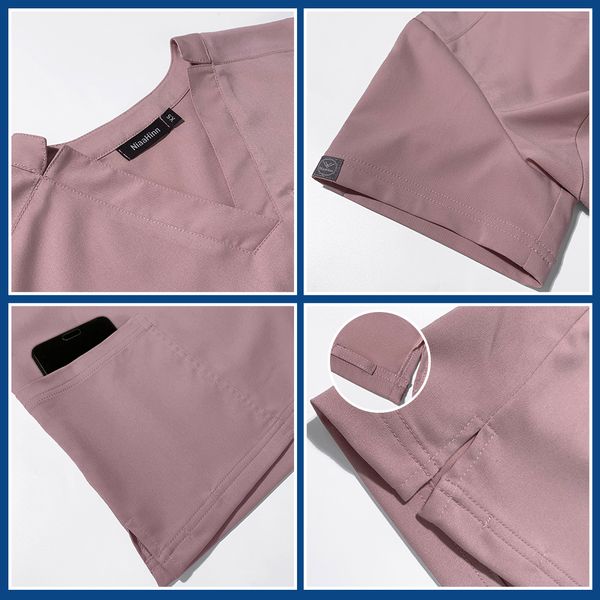 Multicolor jogging suits with short sleeves for men and women, high-quality breathable scrub sets for lab and spa, including top and pants for medical uniforms