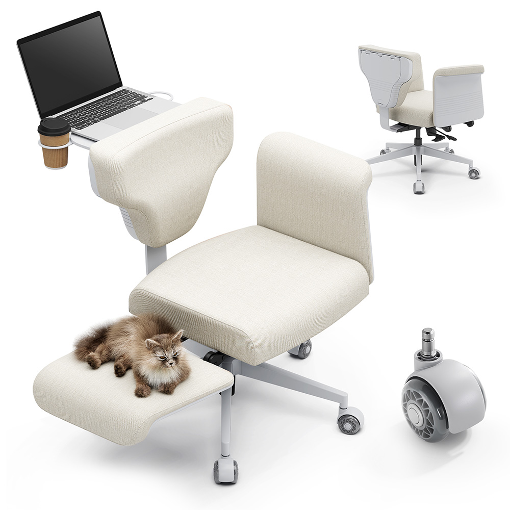 Multi-position chairs with armrests NEWTRAL Freedom-X-FF in apricot color