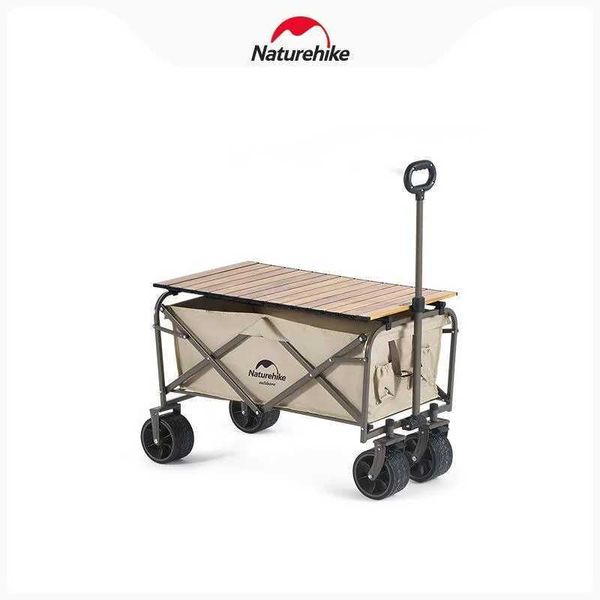 Naturehike's portable folding handcart features a brake and is ideal for campsite use
