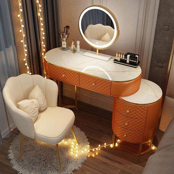 Nordic-inspired modern dressing table with storage for elegant bedroom decor