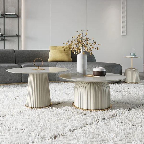 Nordic-style coffee table for living rooms, serving as a creative side table or lounge sofa table with a modern metal design for contemporary decoration