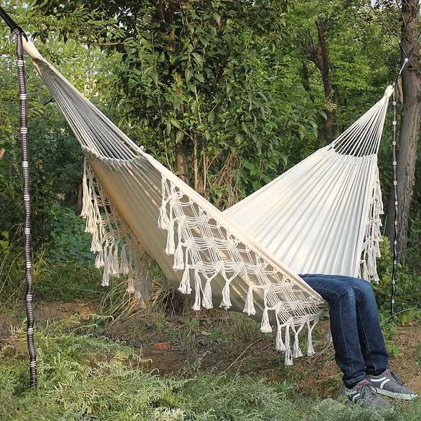 Nordic-style hammock chair for comfortable outdoor relaxation