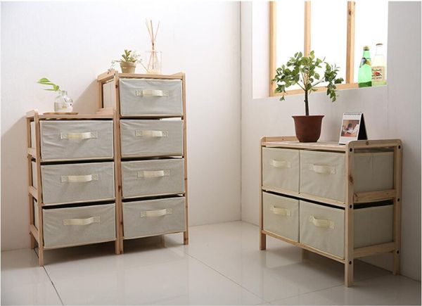 Nordic-style multi-tier bedside storage cabinet for bedroom organization