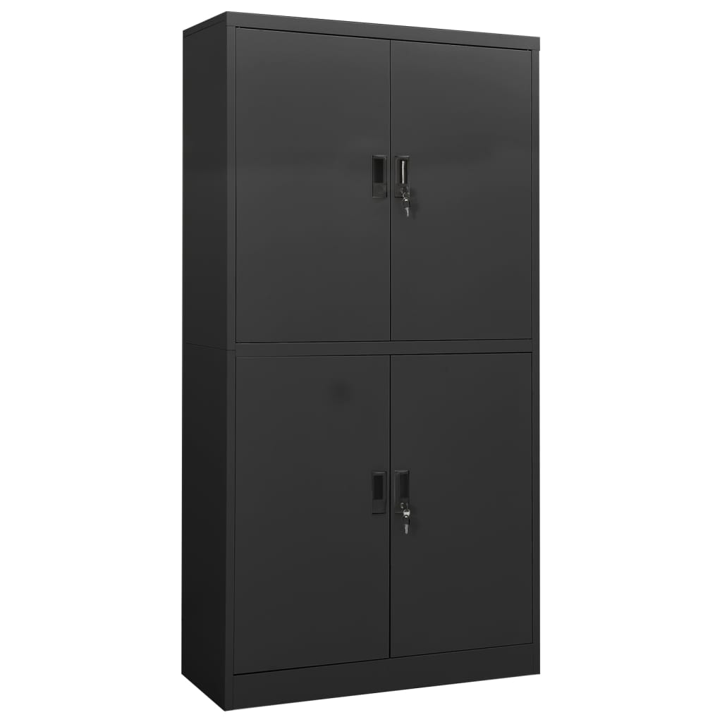 Office Cabinet Anthracite 35.4"x15.7"x70.9" Steel
