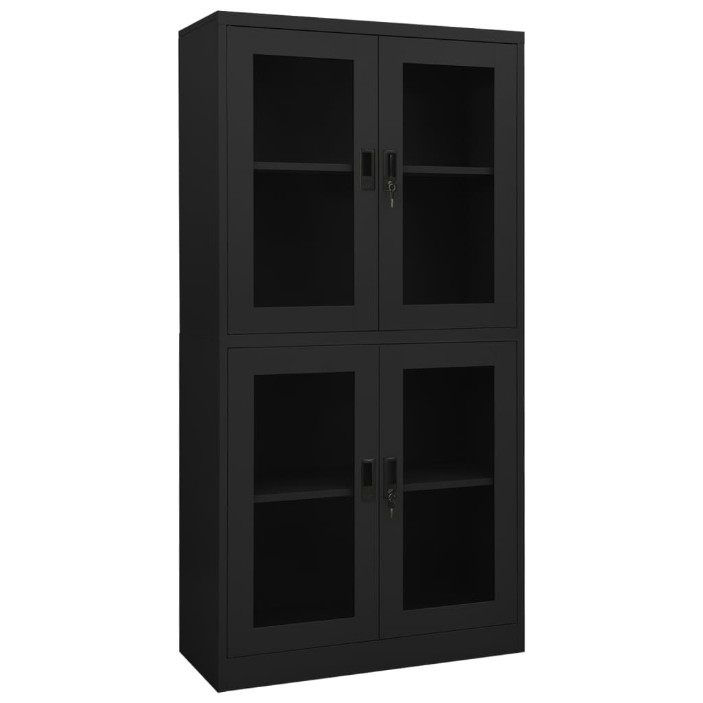 Office Cabinet Anthracite Steel 35.4x15.7x70.9 in