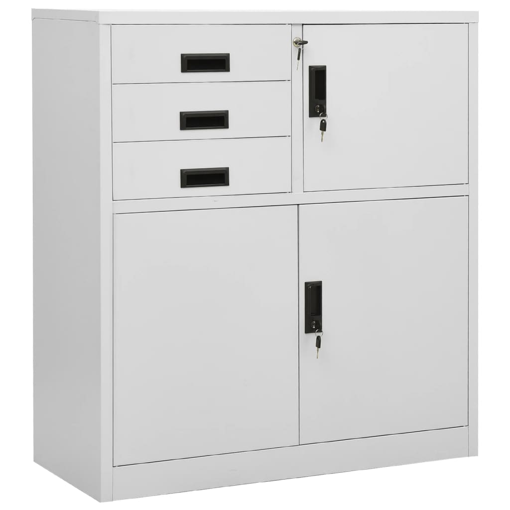 Office Cabinet Light grey Steel Medium Office Cabinets