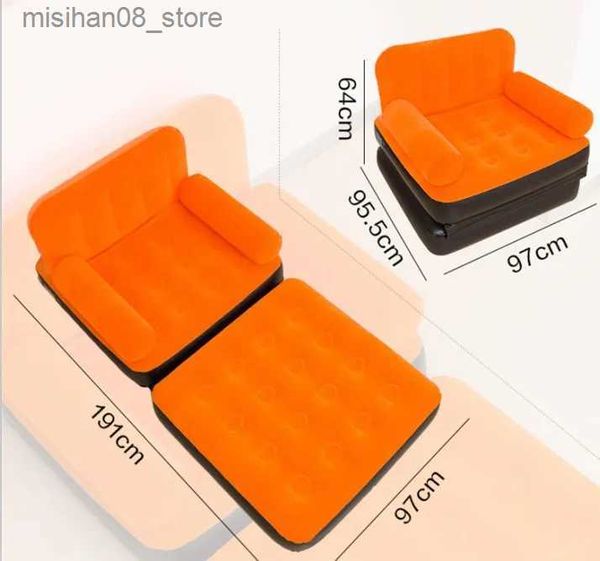 Other Furniture Flocking inflatable sofa bed casual recliner lazy sofa bed small apartment folding naive home sofaliving room bean bag armchairs  

Rewritten as:  
Inflatable flocked sofa bed for casual lounging, space-saving foldable recliner ideal for small apartments and cozy living spaces with bean bag chairs