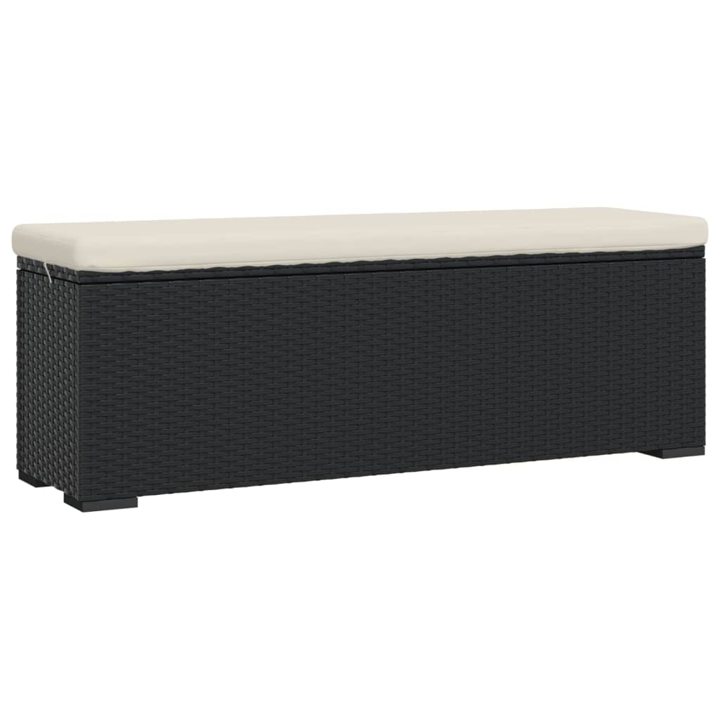 Ottoman Bench Black, Cream White