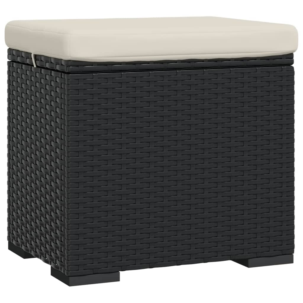Ottoman Black and Cream White