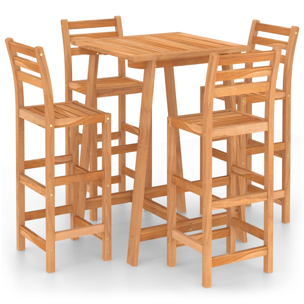 Outdoor Bar Set Natural Acacia Solid Acacia wood Medium Strong