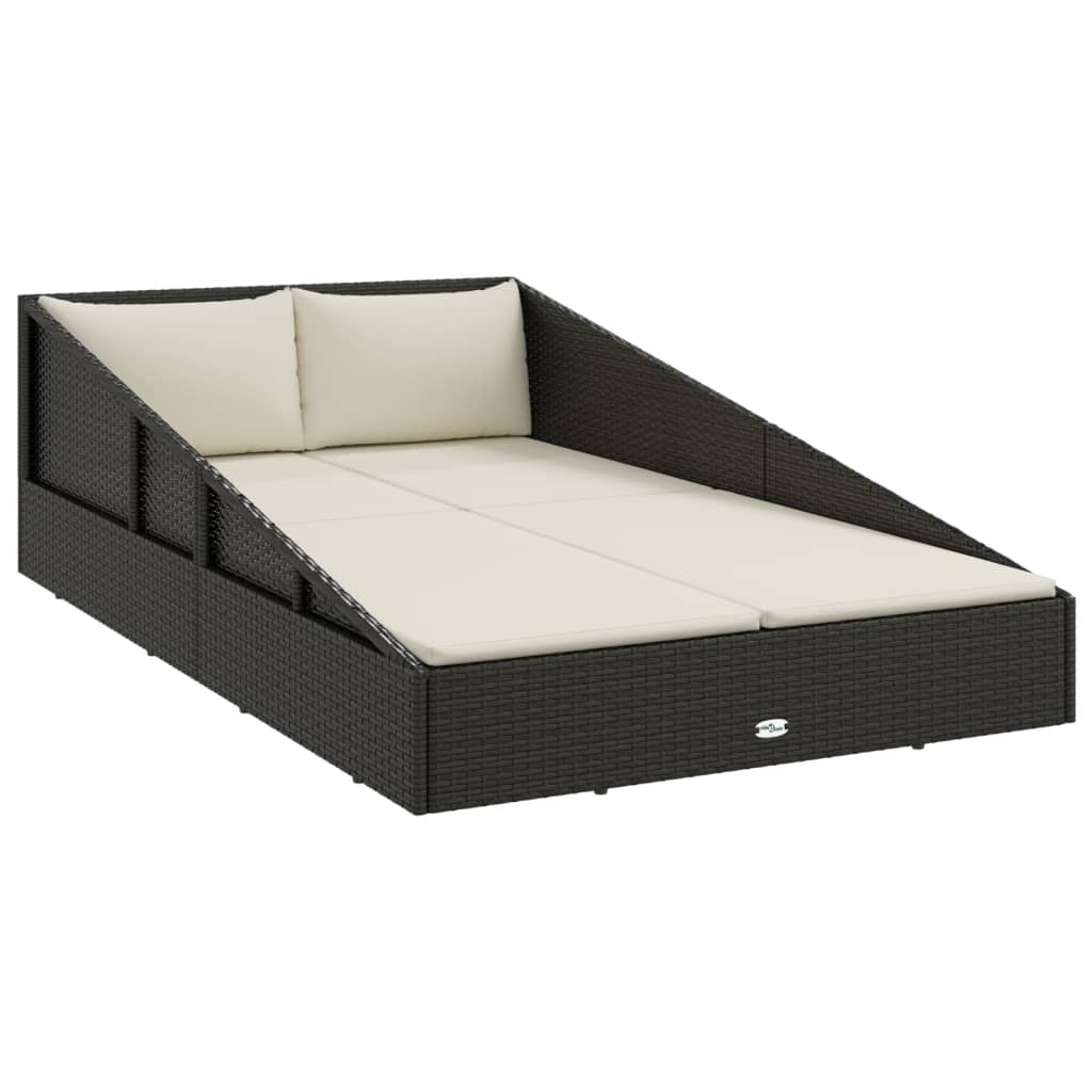 Outdoor Bed Black, Cream White