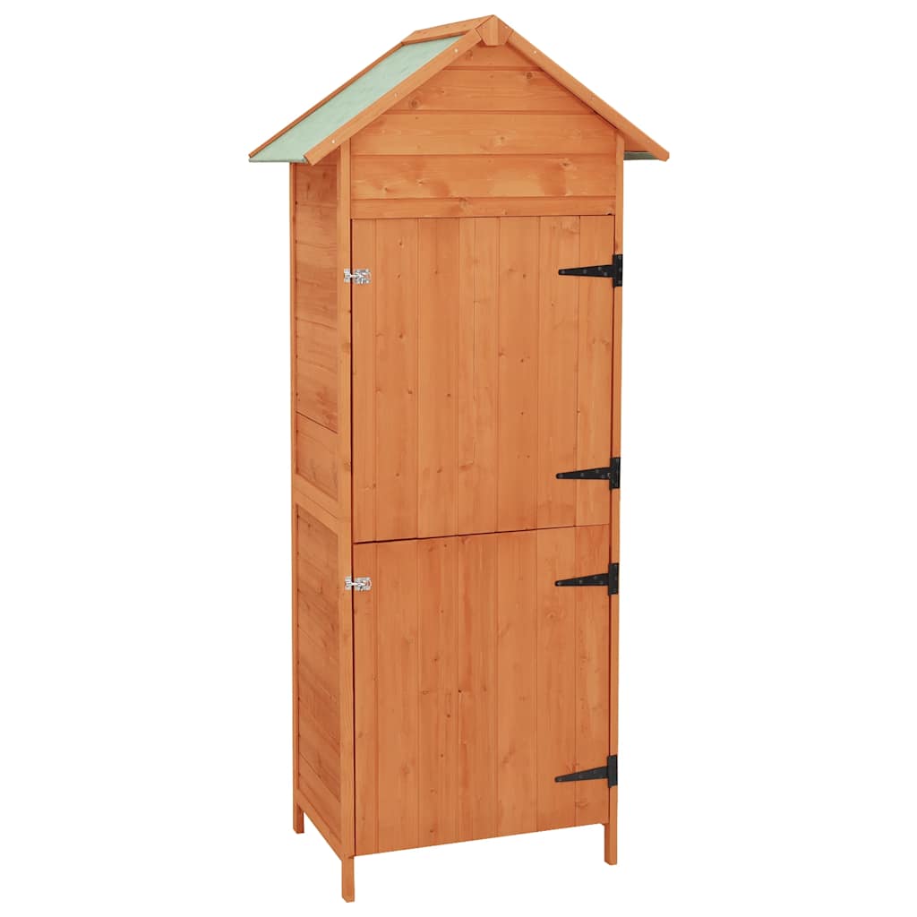 Outdoor Cabinet Brown Wood 16.7 in x 25.2 in x 74.8 in