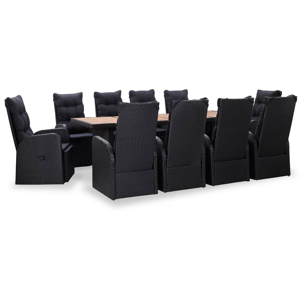 Outdoor Dining Set Black