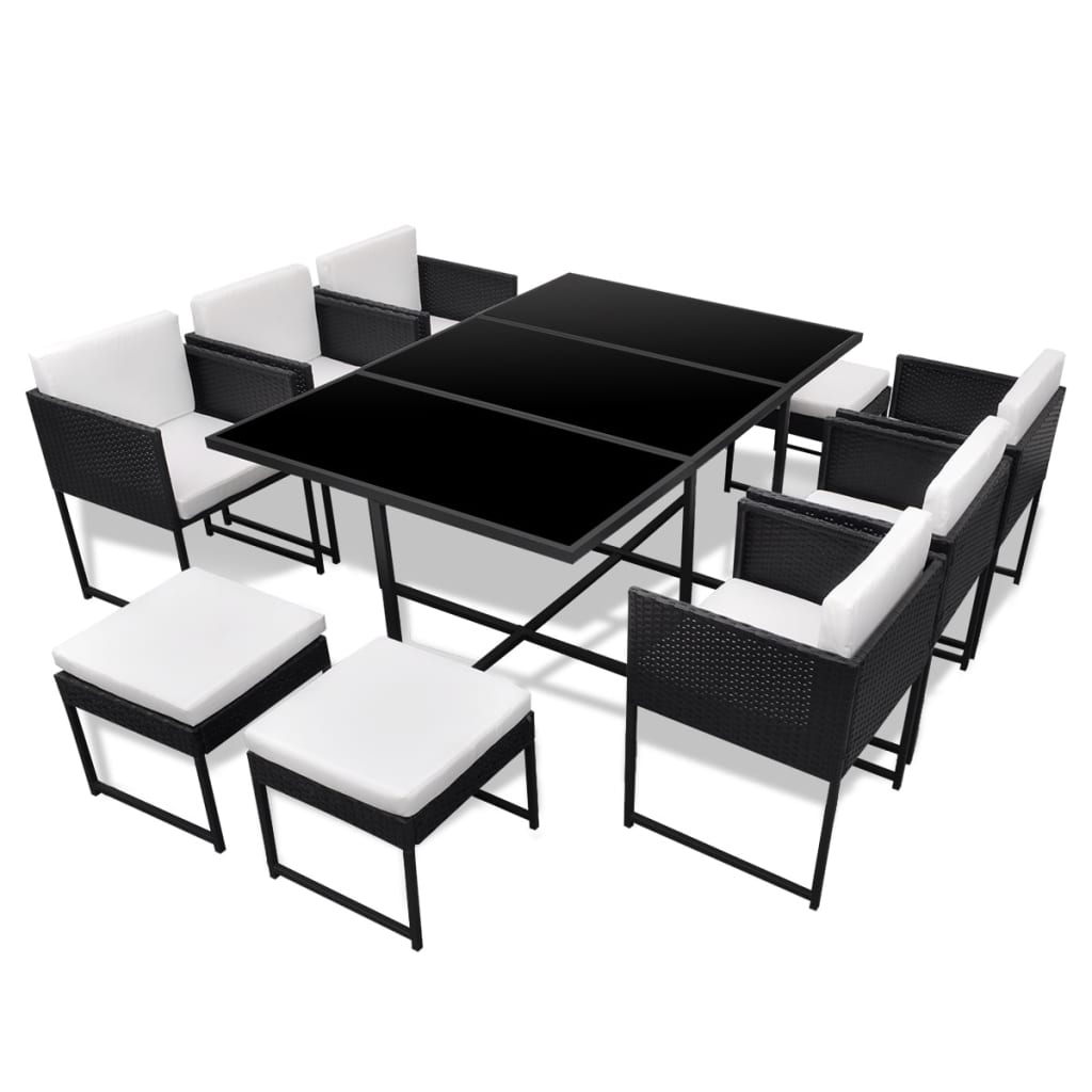 Outdoor Dining Set Black