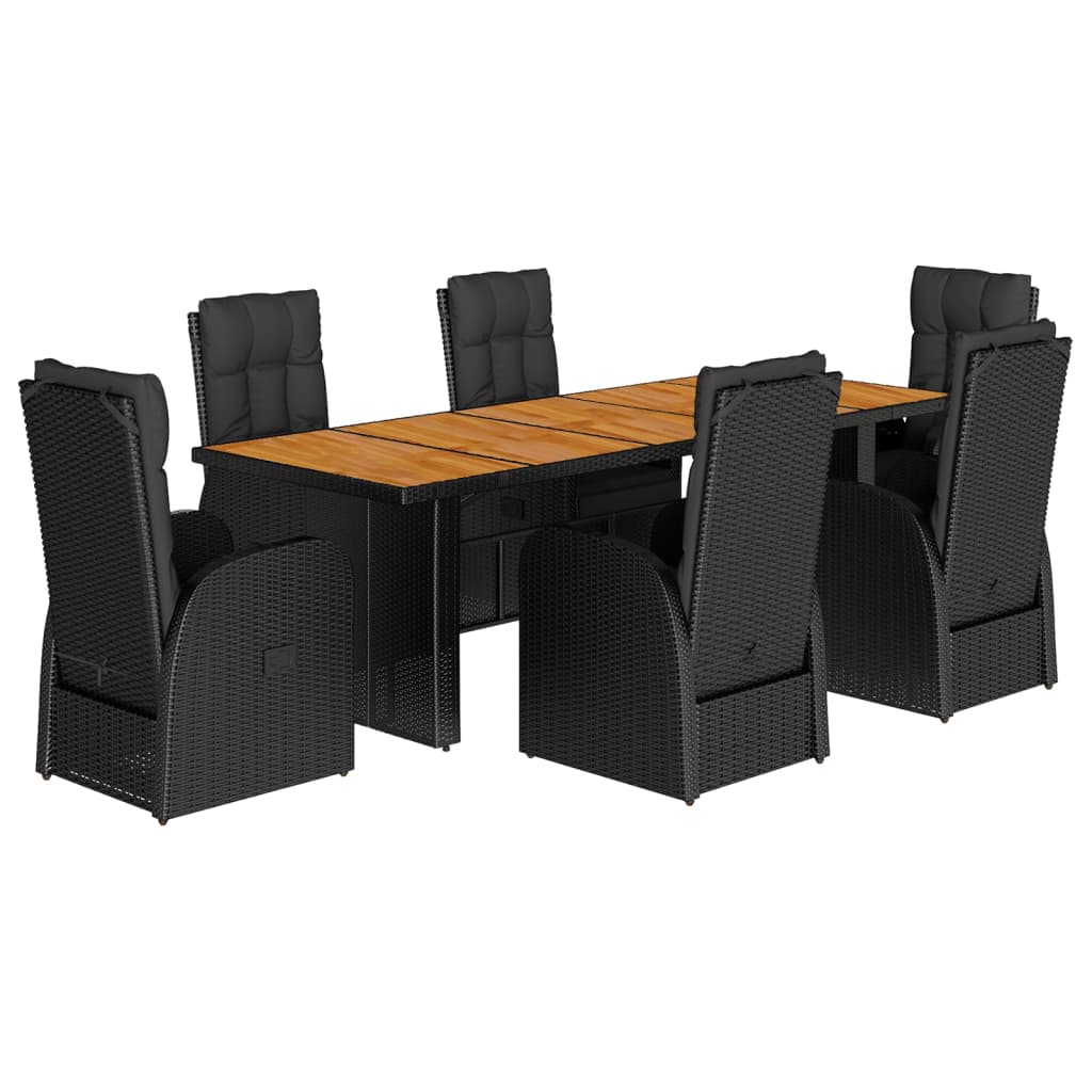 Outdoor Dining Set Black