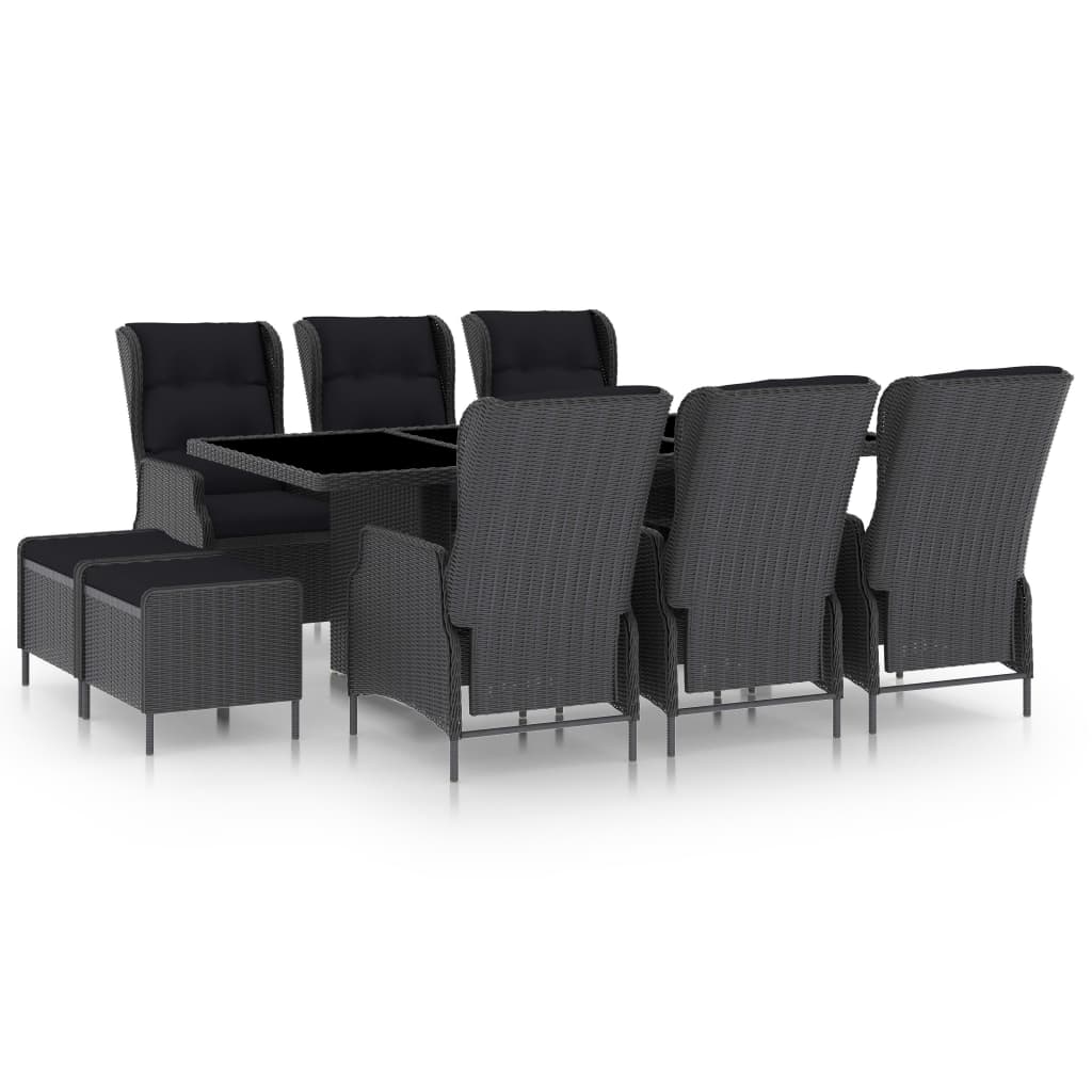Outdoor Dining Set Dark Grey