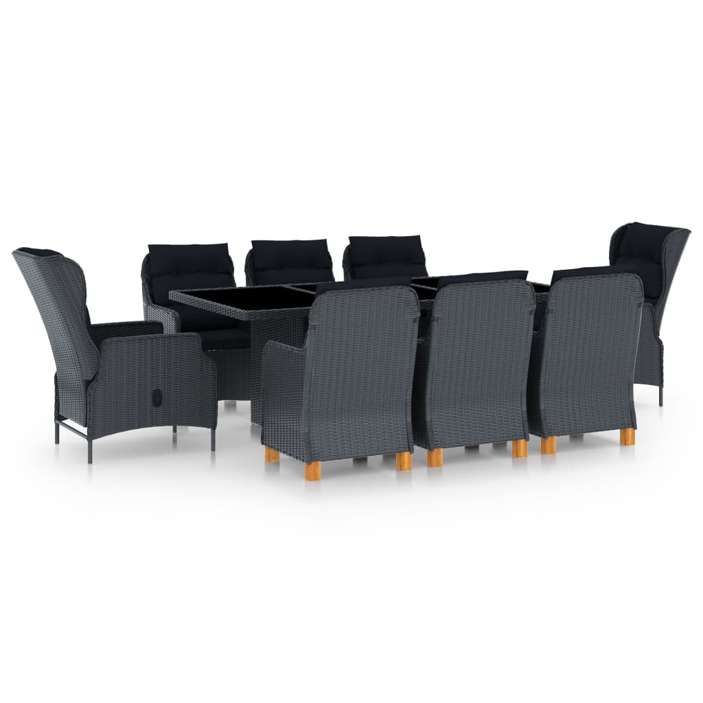 Outdoor Dining Set Dark Grey