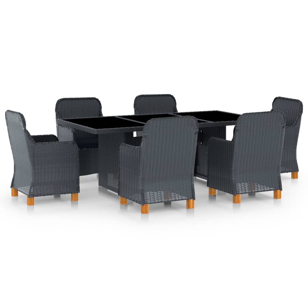 Outdoor Dining Set Dark Grey
