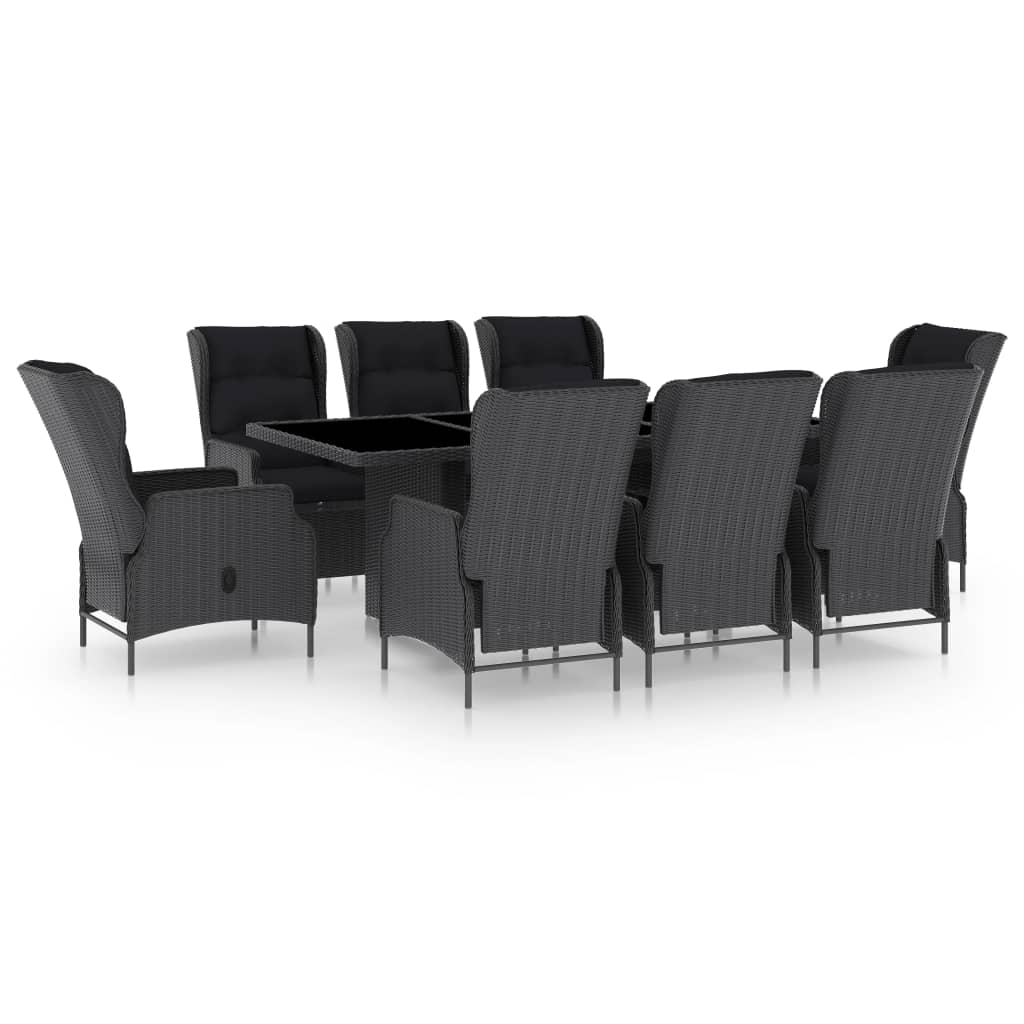 Outdoor Dining Set Dark Grey