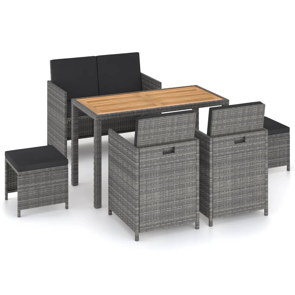 Outdoor Dining Set Grey