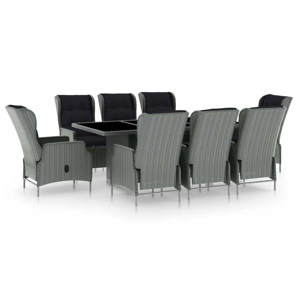 Outdoor Dining Set Light Grey
