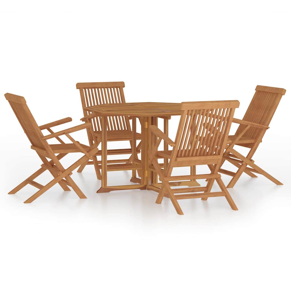 Outdoor Dining Set Natural Teak Fine sanded teak hardwood Medium