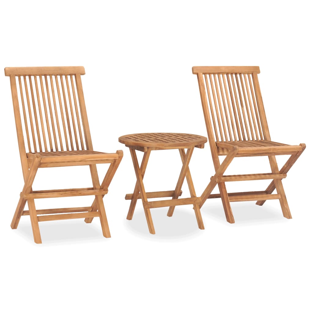 Outdoor Dining Set Natural teak Smooth sanded teak hardwood Compact