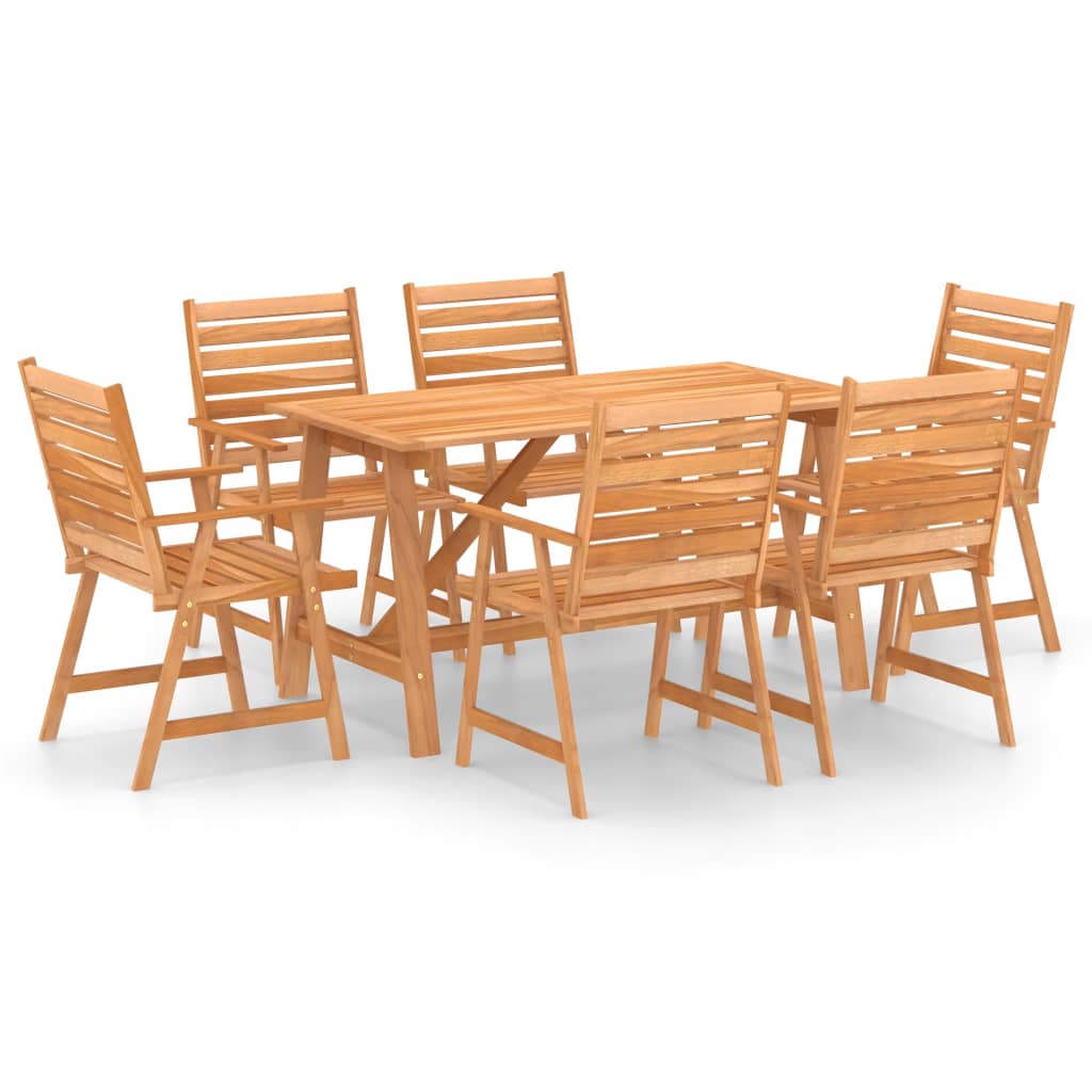 Outdoor Dining Set Solid Acacia wood Medium Seats Many