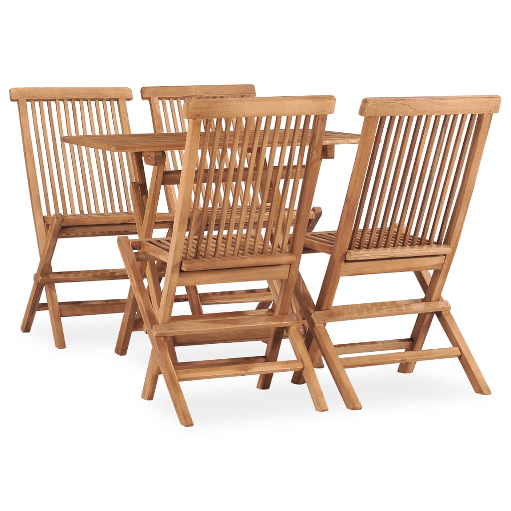 Outdoor Dining Set Teak Natural Fine Sanded Teak Hardwood Medium