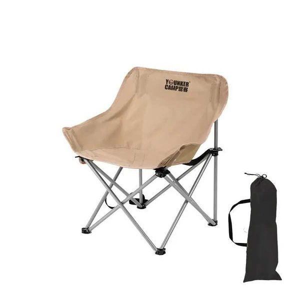 Outdoor folding moon chair for portable camping, picnics, fishing, and sketching