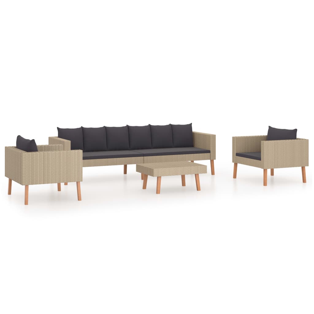 Outdoor Furniture Set Beige, Anthracite