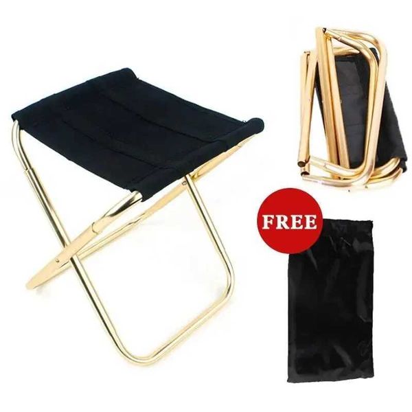 Outdoor gold aluminum alloy folding wheelchair chair for fishing and camping