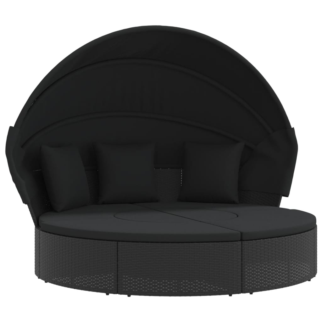Outdoor Lounge Bed Black